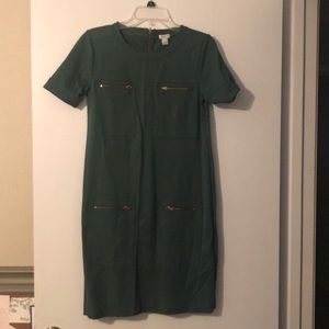 Olive green j crew dress